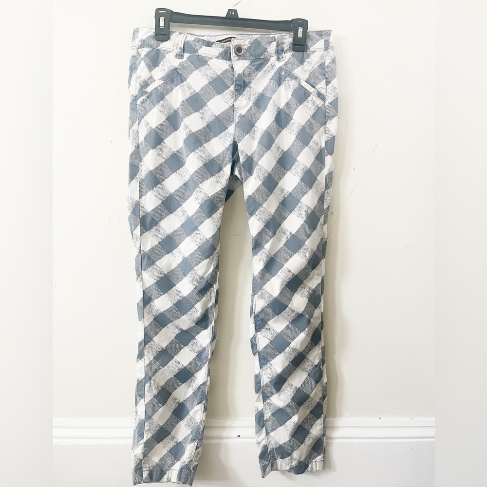 Daughters Of The Liberation Blue & White Plaid Skinny Pants